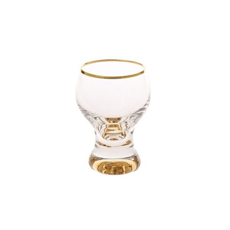 Classic Touch Decor Classic Touch CLG827 3 in. Liquor Glasses with Gold Stem & Rim; Set of 6 CLG827